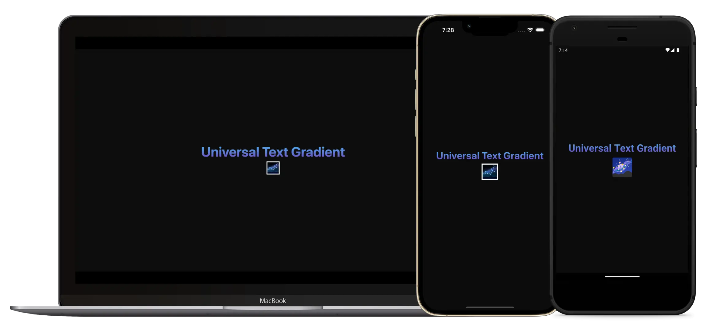Universal Gradient Text